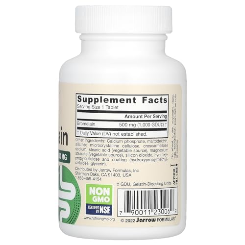 Jarrow Formulas Bromelain 1000 GDU - 60 Tablets - Support Healthy Inflammation Response