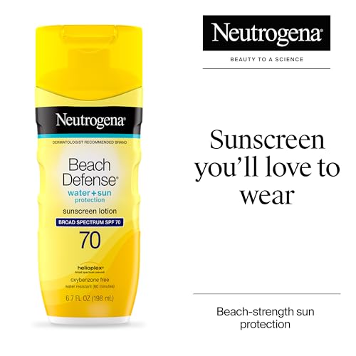 Neutrogena Beach Defense Water Resistant Sunscreen Lotion SPF 70 - Oil-Free & Fast-Absorbing
