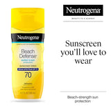 Neutrogena Beach Defense Water Resistant Sunscreen Lotion SPF 70 - Oil-Free & Fast-Absorbing