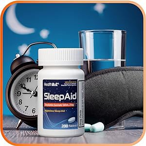 HealthA2Z® Sleep Aid - Doxylamine Succinate 25mg for Fast-Acting Sleep Support (Pack of 1, 200 Count)