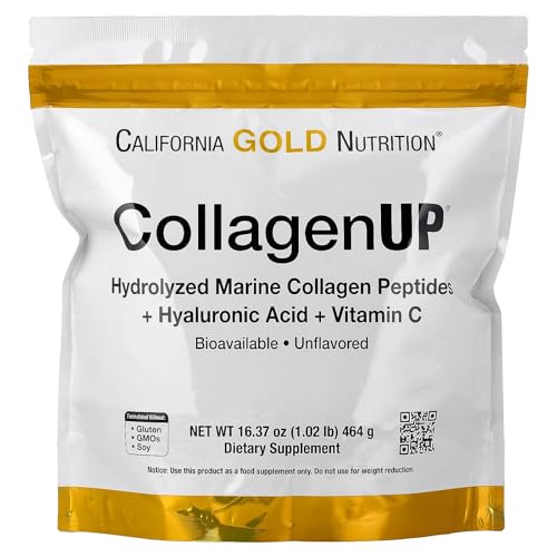 California Gold Nutrition Marine Collagen with Hyaluronic Acid & Vitamin C - 464g Protein Supplement