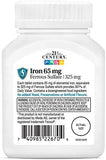 21st Century Iron 65mg - 120 Tablets - Energy & Red Blood Cell Support