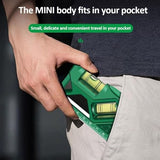 TERRIFI Mini Magnetic Spirit Level - Green, Small for TV Stand & Household Use