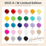 Modelones 32-Piece Gel Nail Polish Kit - 28 Rainbow Colors with Glossy & Matte Top Coats