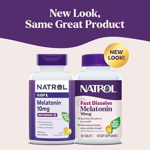 Natrol - Melatonin Sleep, Fast Dissolve, Maximum Strength, Strawberry 10 mg - 100 Tablets