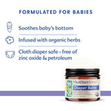 Motherlove Organic Herbal Diaper Balm - Cloth Diaper Safe Rash Cream (4 oz)