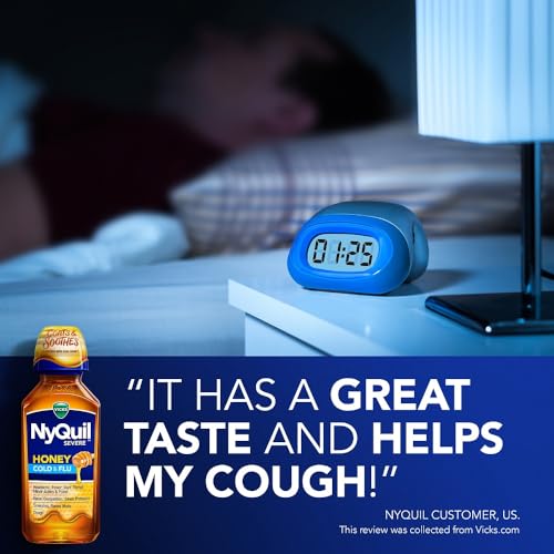 Vicks DayQuil & NyQuil Severe Honey Combo Pack - Max Strength Cold & Flu Relief, 2 x 12 oz