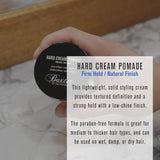 Baxter of California Hard Cream Pomade - Firm Hold for Men and Women