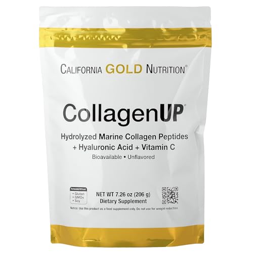 California Gold Nutrition CollagenUP Marine Collagen with Hyaluronic Acid & Vitamin C - 7.26 oz (206g)