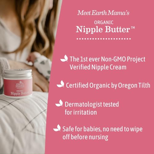 Earth Mama Organic Nipple Butter Breastfeeding Cream - Lanolin-Free, 2 fl oz