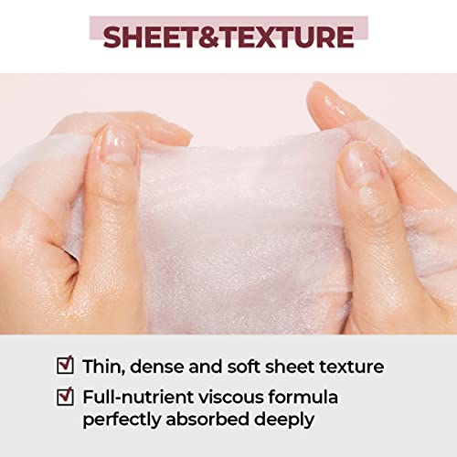 numbuzin No.3 Tingle-Pore Softening Sheet Mask – Pore Minimizing, Smoothing & Brightening Korean Face Mask with Bifida (Pack of 5)