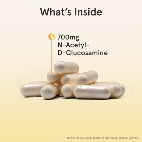Jarrow Formulas N-Acetyl Glucosamine (NAG) - 700mg, 120 Veggie Capsules for Joint Support