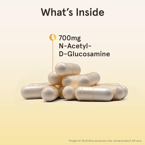 Jarrow Formulas N-Acetyl Glucosamine (NAG) - 700mg, 120 Veggie Capsules for Joint Support
