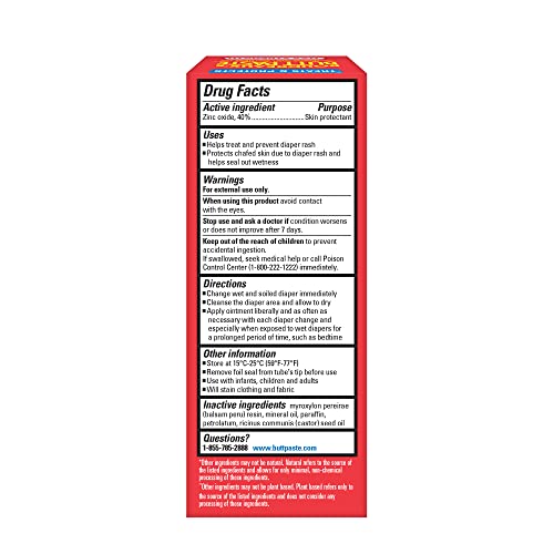 Boudreaux's Butt Paste Maximum Strength Diaper Rash Cream - 2 oz