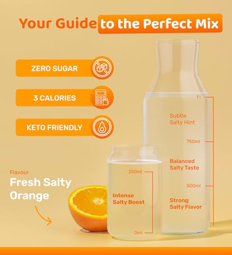 Ultra Lyte SaltyBoost Drink Mix - Salty Orange Electrolytes Powder - 12 Sachets
