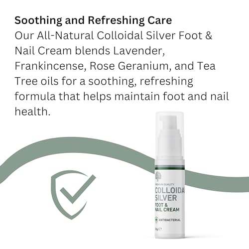 Nature's Greatest Secret All Natural Antibacterial Colloidal Silver Foot & Nail Cream - 50g