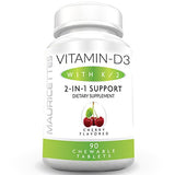 Premium Chewable D3 K2 Vitamin - Delicious & Easy to Take - Supports Bone & Immune Health