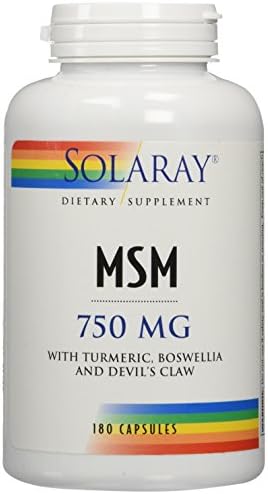 Solaray MSM Supplement - 180 Count, 750mg per Serving