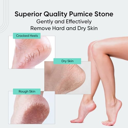 Vega Oval Shaped White Pumice Stone - Natural Exfoliator for Smooth Skin