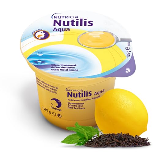 Nutilis Aqua Gel - Pre-Thickened Water for Dysphagia, 12 x 125g