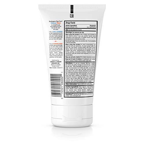 Neutrogena Clear Pore Cleanser Mask - Deep Cleansing & Pore Refining, 4.2 Ounce