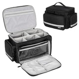 Premium First Aid Bag Empty - Medicine Storage Organizer with Detachable Divider - Emergency Medical Supplies Bag for Home & Travel - Black