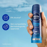 NIVEA MEN Fresh Active Antibacterial Deodorant Spray - 48H Protection, 150ml