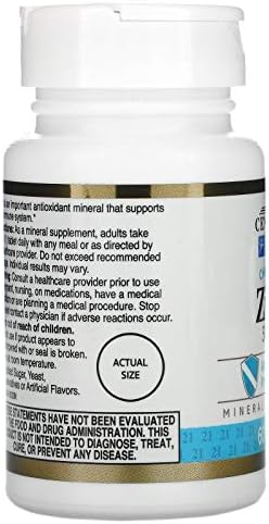 21st Century Chelated Zinc 50mg - 60 Tablets - Immune Support & Cellular Health