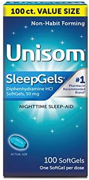 Unisom Nighttime Sleep-Aid Gels, Diphenhydramine HCI, 100 Count