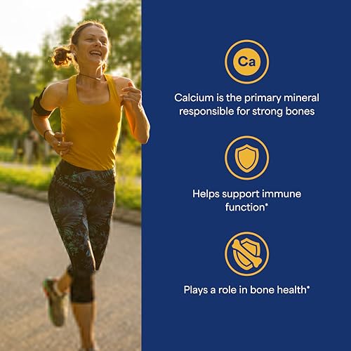 Puritan's Pride Chelated Calcium Magnesium Zinc - 250 Count for Bone & Immune Support