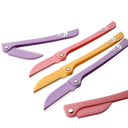 Lawazim 5-Piece Eyebrow Razor Shapers - Foldable Facial Razors & Trimmer
