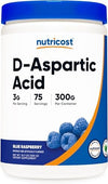 Nutricost D-Aspartic Acid (DAA) Powder 300G (Blue Raspberry) - Flavored D-Aspartic Acid Powder Supplement