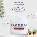 OUKEYA Urea Cream 40% - Maximum Strength Foot & Hand Cream for Cracked Heels & Dry Skin - Deep Moisturizing Callus Remover for Women & Men