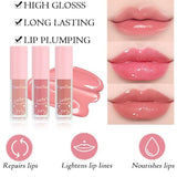 3 Pcs Mini Lip Gloss Set - Tinted Plumping Glow Oil for Teenage Girls & Women | Cute Hydrating Mirror Gloss | Non-Sticky Long-Lasting Moisturizing