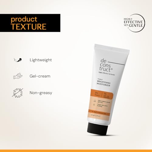 Deconstruct Niacinamide Brightening Face Cream - 5% Niacinamide + 1% Kojic Acid + Vitamin C & E - Dark Spot Corrector for Uneven Skin Tone - 50gm