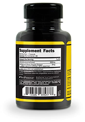 Primaforce DIM Supplement 300mg Diindolylmethane - 60 Capsules for Hormonal Balance & Detox Support