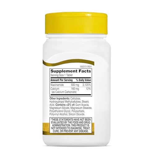 21st Century Niacinamide 500mg - 110 Tablets for Skin & Metabolism