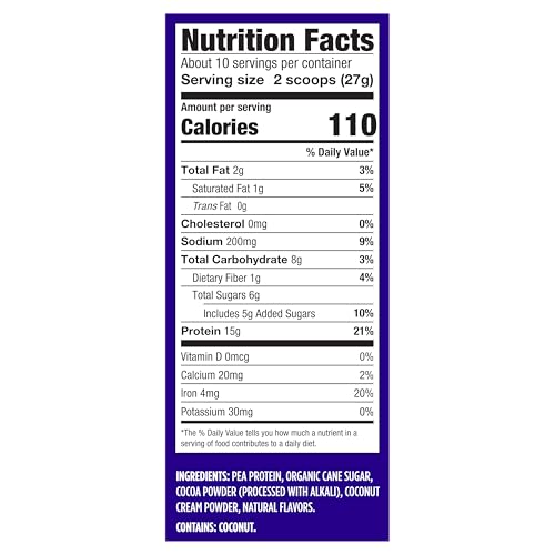 Vega Protein Made Simple - Dark Chocolate Plant-Based Powder, 9.6 oz