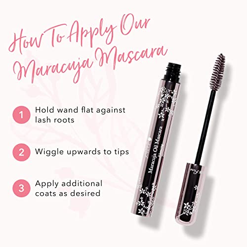 100% PURE Maracuja Oil Mascara for Voluminous, Lengthening Lashes - Blackberry (0.35 oz)