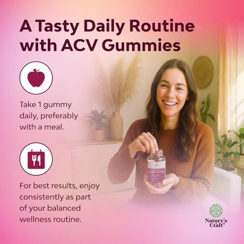 Apple Cider Vinegar Gummies for Weight Loss - Cleanse & Detox Gummies for Gut Health, Bloating & Energy Support - ACV Chews with B12 Vitamin, B6 & Pomegranate for Better Metabolism - 60 Count