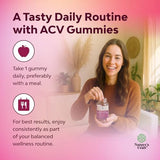 Apple Cider Vinegar Gummies for Weight Loss - Cleanse & Detox Gummies for Gut Health, Bloating & Energy Support - ACV Chews with B12 Vitamin, B6 & Pomegranate for Better Metabolism - 60 Count