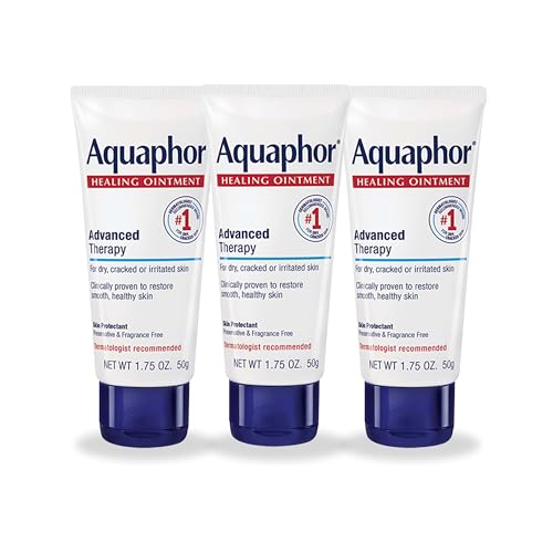 Aquaphor Healing Ointment Advanced Therapy - 1.75 oz Tube (Pack of 3) | Skin Protectant for Dry Skin & Minor Wounds