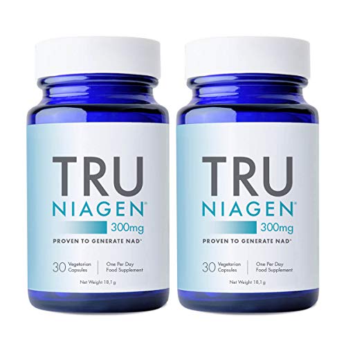 TRU NIAGEN Nicotinamide Riboside NAD+ Supplement - 300mg NR Capsules (2 Month Supply, 2 Bottles)