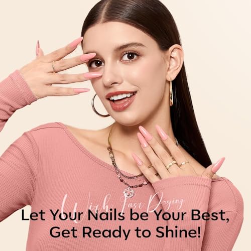 Modelones 32-Piece Gel Nail Polish Kit - 28 Rainbow Colors with Glossy & Matte Top Coats