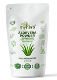 MYHERB 100% Pure Natural Organic Aloe Vera Powder - 227g for Skin, Hair & Food Grade Use