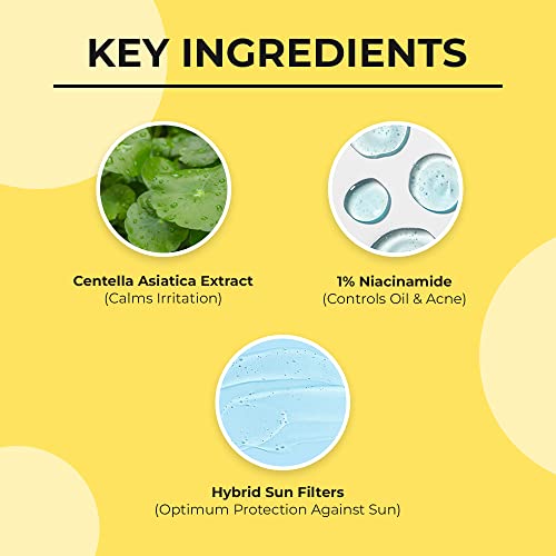 Dr. Sheth’s Centella & Niacinamide Sunscreen SPF 50 PA++++ - Acne & Oil Control, Ultra-Matte Finish, 50g