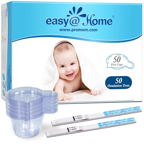Easy@Home 50-Pack 5mm Wide Accurate Ovulation Predictor Kit (LH Strips)