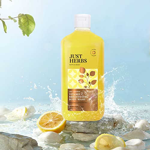 Just Herbs Vitamin C Skin Brightening Body Wash - Lime & Liquorice - 300 ml