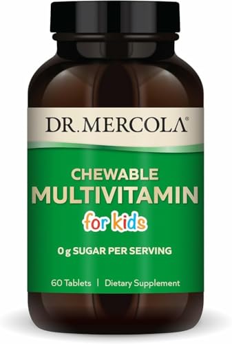 Dr. Mercola Chewable Multivitamin for Kids - Natural Orange Flavor - 60 Tablets, 0g Sugar