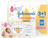 Johnson's Extra Sensitive Baby Wipes (224 Count) - 98% Pure Water